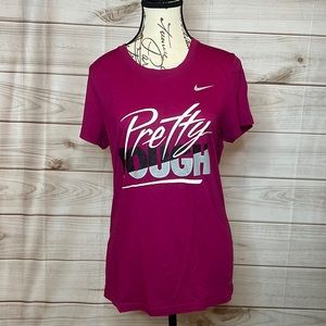 Women’s Nike DriFit Tshirt - Magenta - Medium -D9